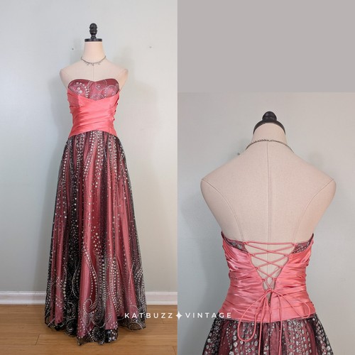 Vintage prom dress maxi gown - vintage,