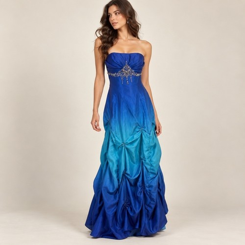 Deb prom dress blue ombre - dress,