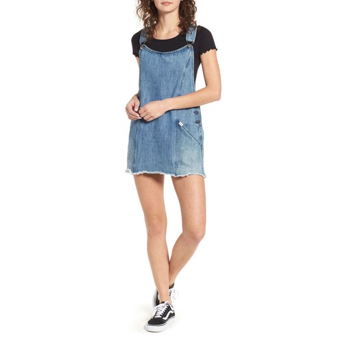Obey debs denim dress jumpsuit - debs,
