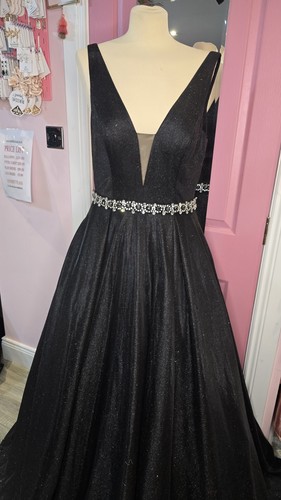 Black ballgown prom evening - ballgown,