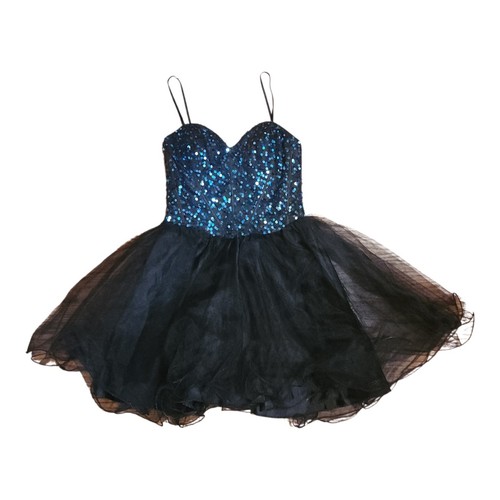 Late y2k deb blue sequin - ,