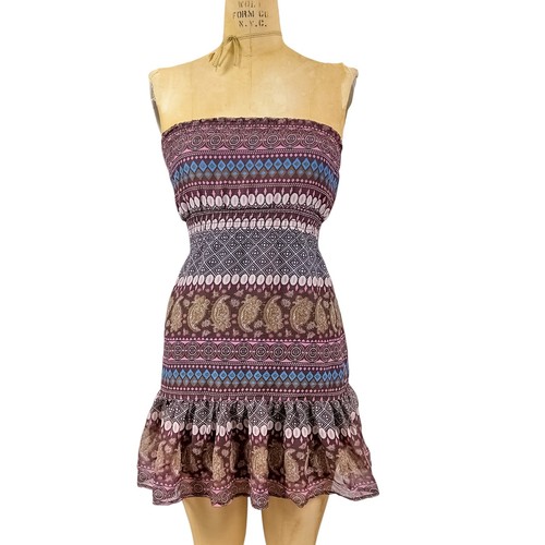Y2k deb boho - paisley, smocked