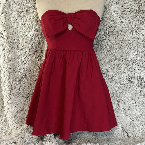 Deb red strapless mini - deb,