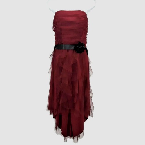 Deb strapless low burgundy - hi,