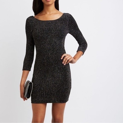 Deb bodycon black sparkle - bodycon,